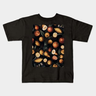 Vintage Fruit Pattern XXV - Night Kids T-Shirt